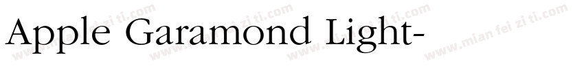 Apple Garamond Light字体转换